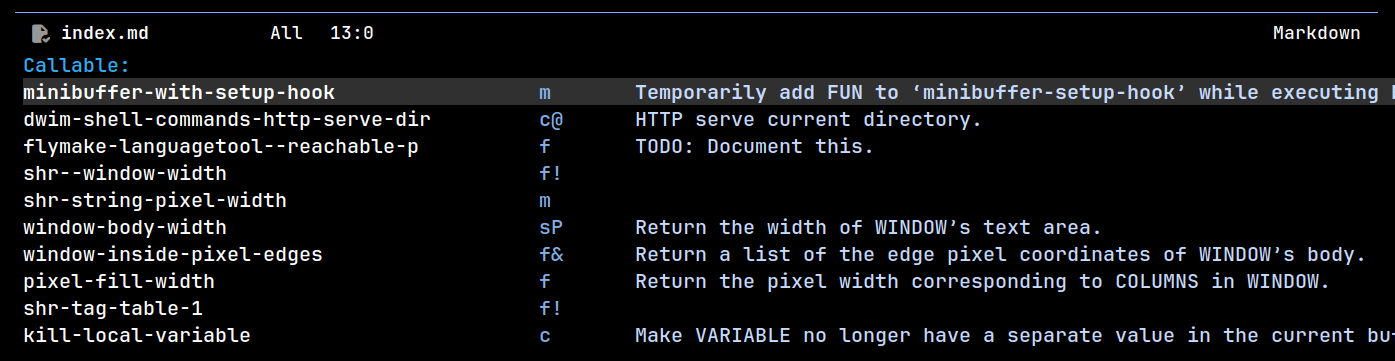 focused minibuffer