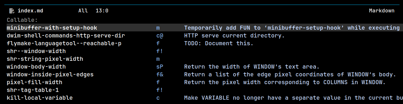 unfocused minibuffer